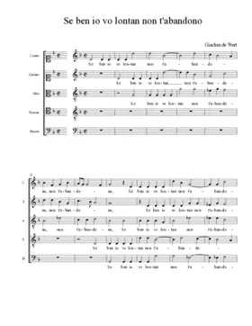 Se ben io vo lontan non t'abandono
