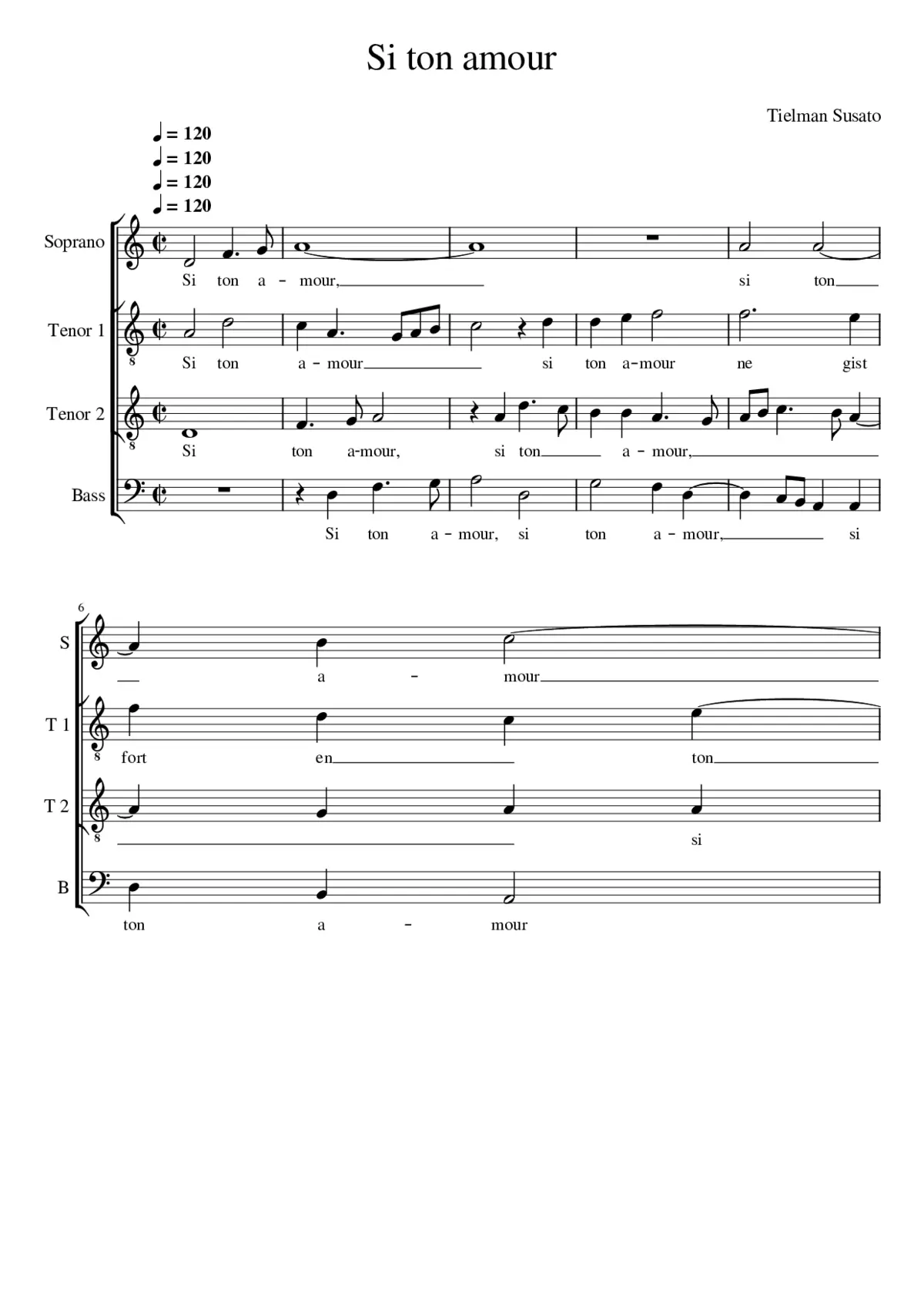 Si ton amour - Page 1