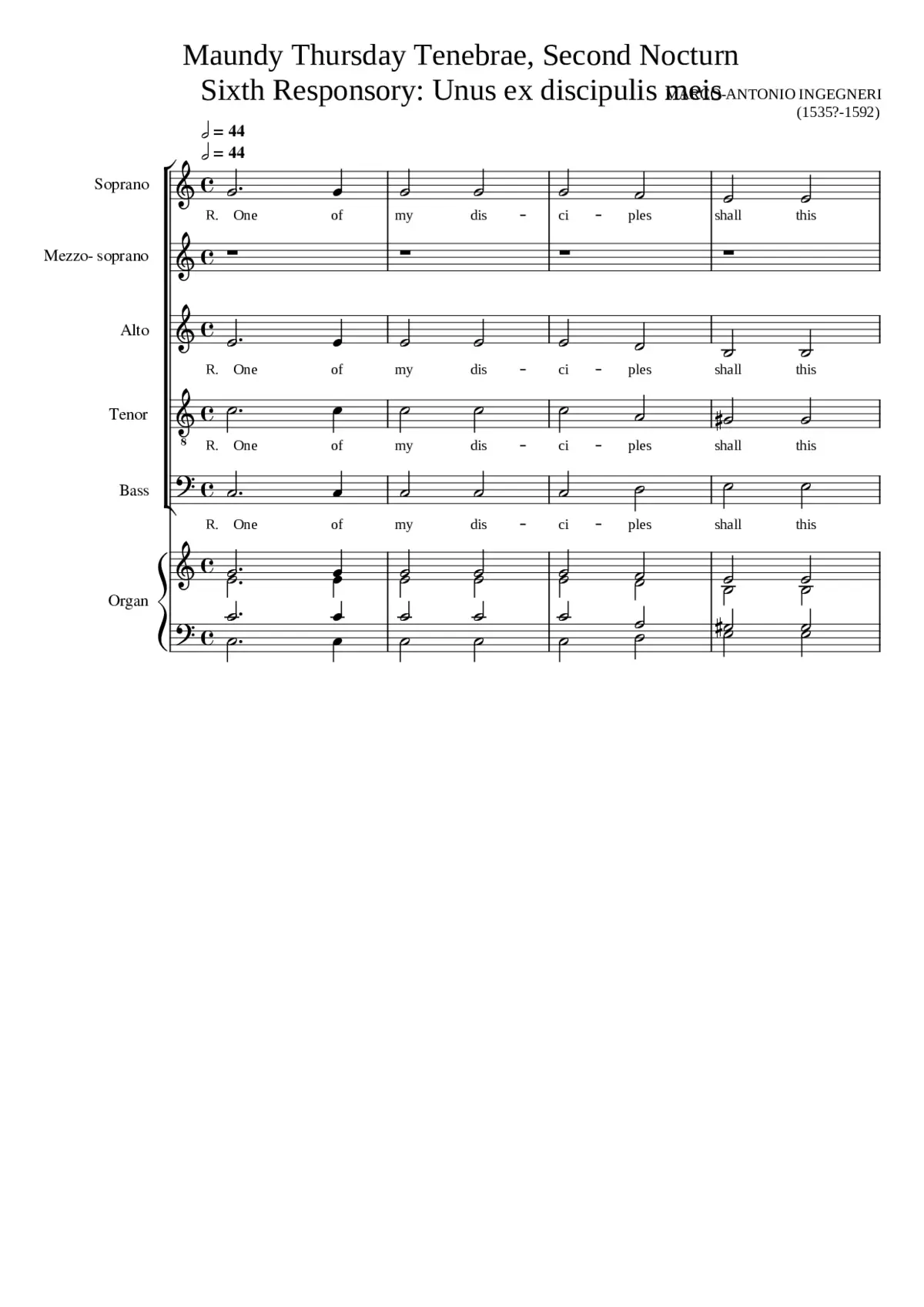 One of My Disciples Shall This Day Betray Me - Page 1