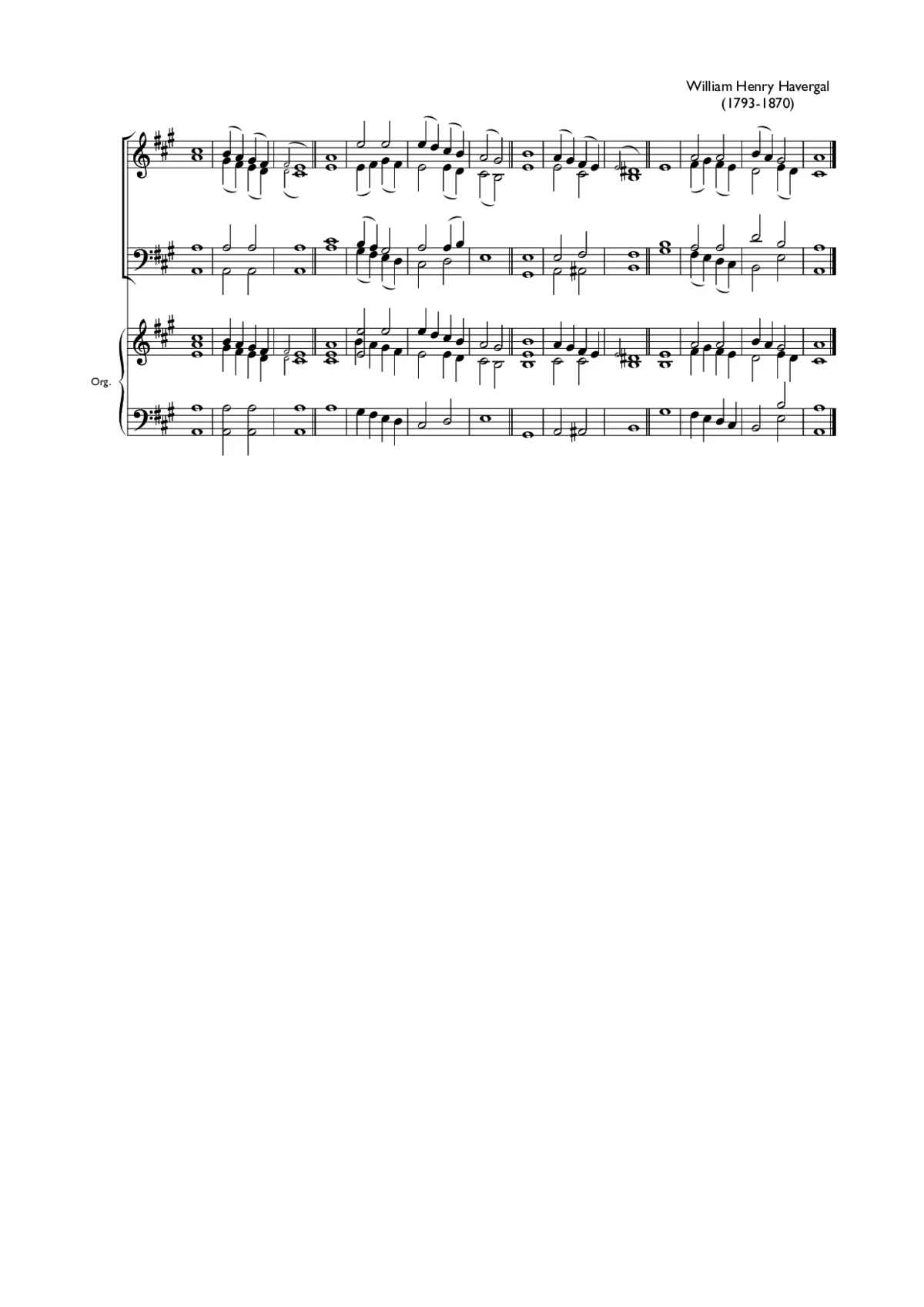 Double chant in A major VIII - Page 1