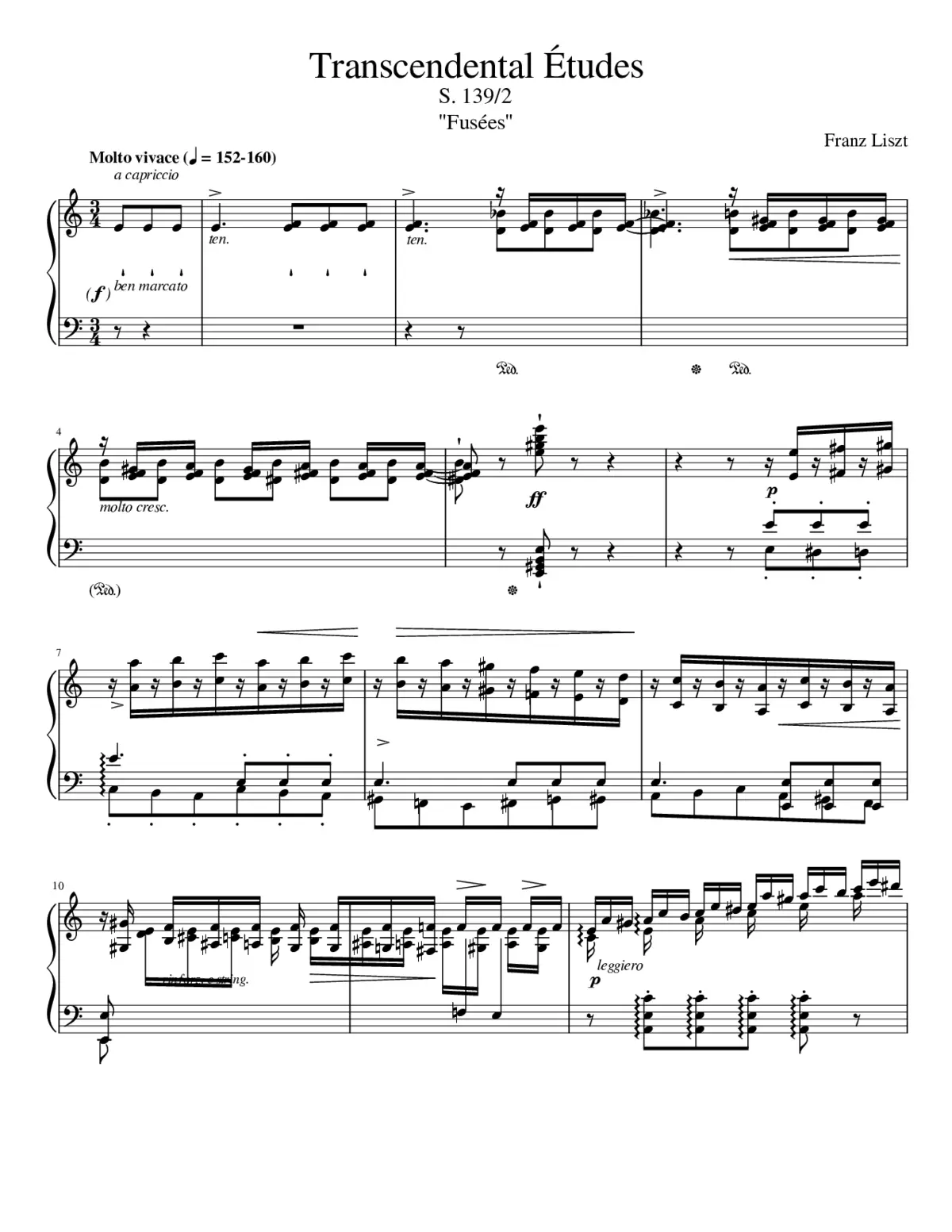 Études d'exécution transcendante S.139 - Page 1