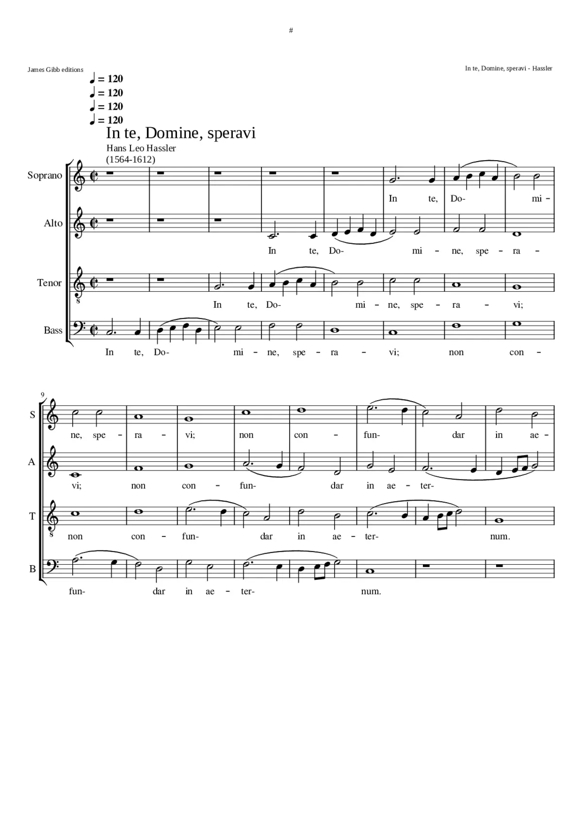 In te domine speravi - Page 1