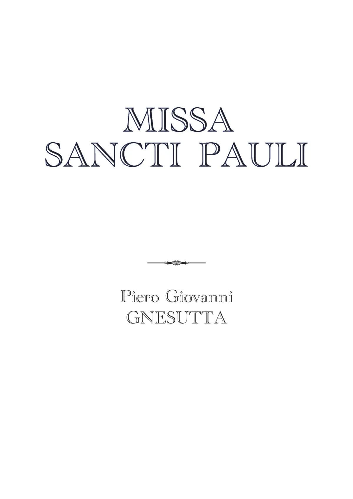 Missa Sancti Pauli - Page 1