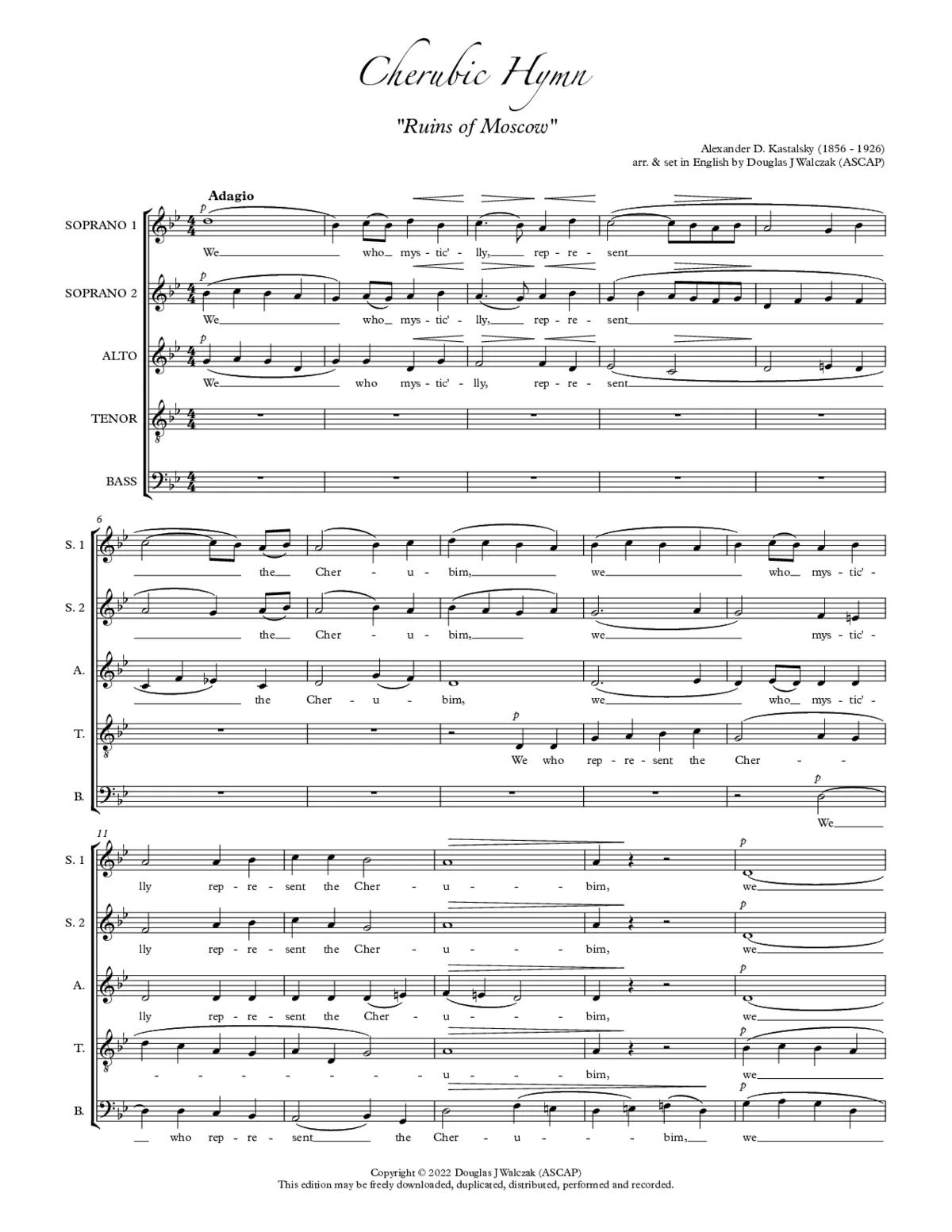 Cherubic Hymn "Ruins of Moscow" - Page 1