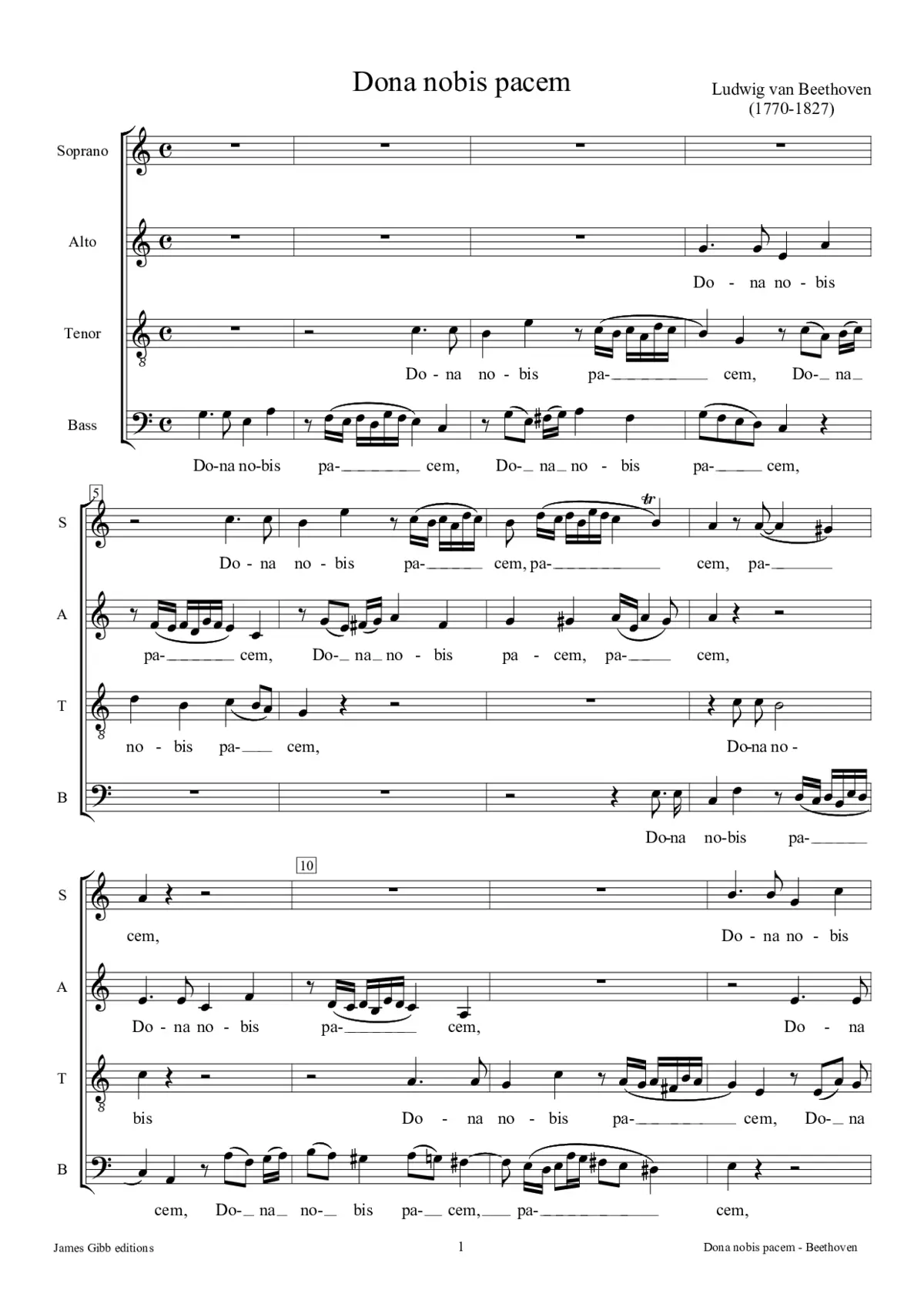 Dona nobis pacem - Page 1