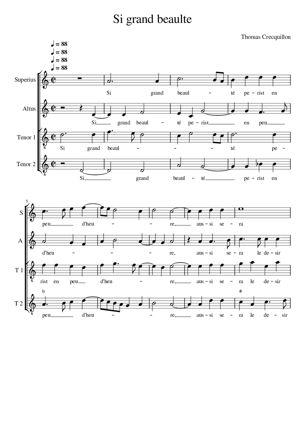 Si grand beaulte - Page 1