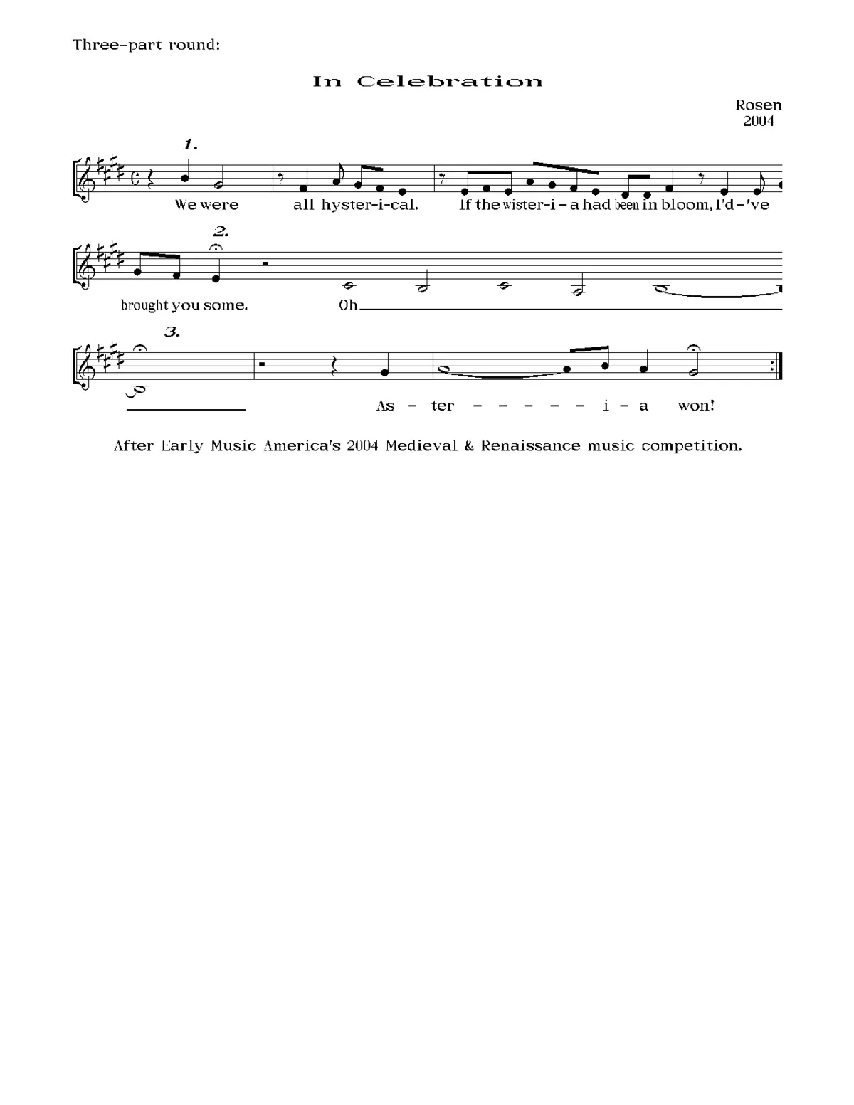 In Celebration - Page 1