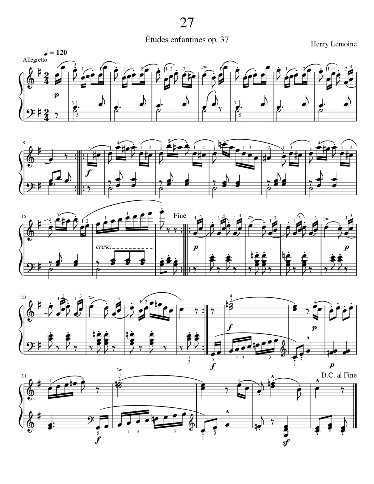 Études enfantines Op.37 - Page 1