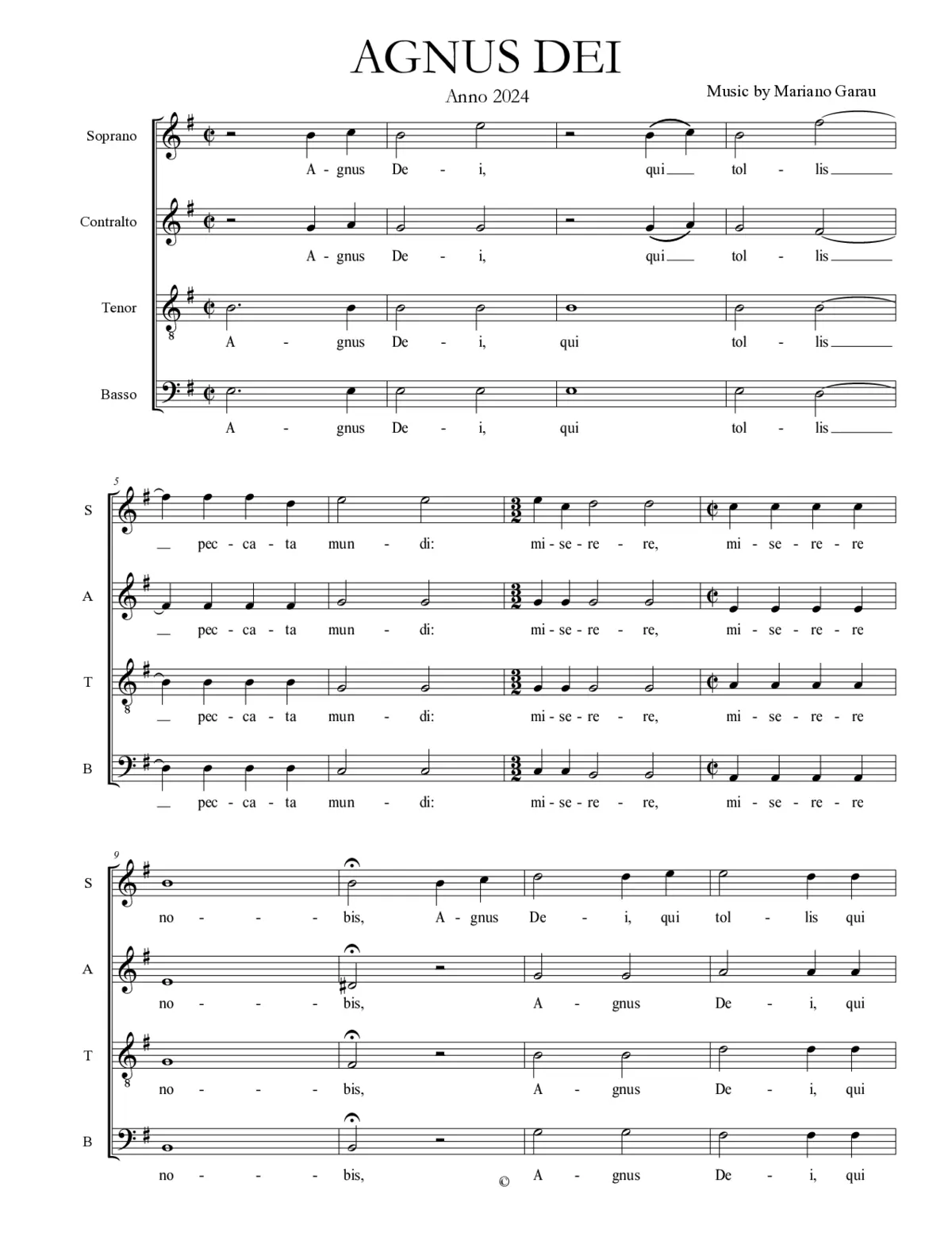 Agnus Dei 2024 - Page 1