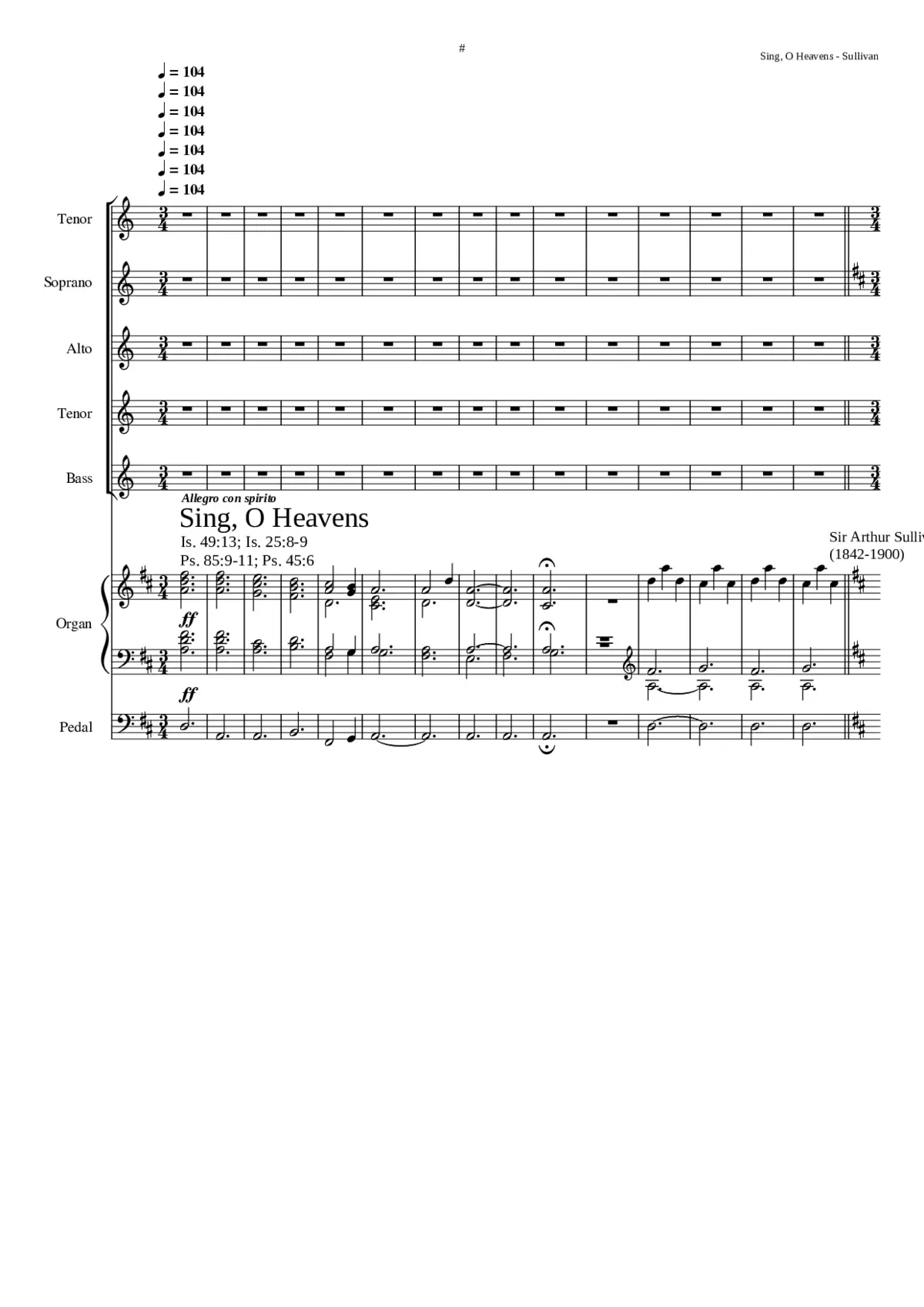 Sing O heavens - Page 1