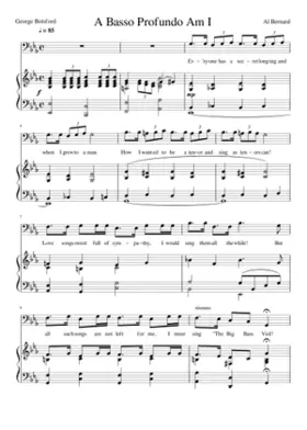 A basso profundo am I