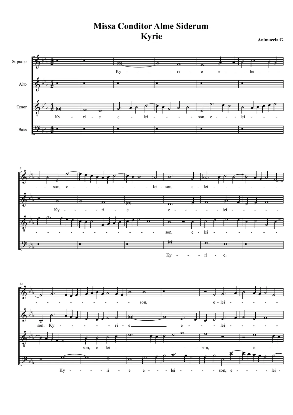 Missa Conditor Alme Siderum - Page 1