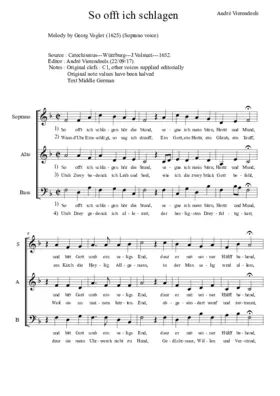 So offt ich schlagen hör