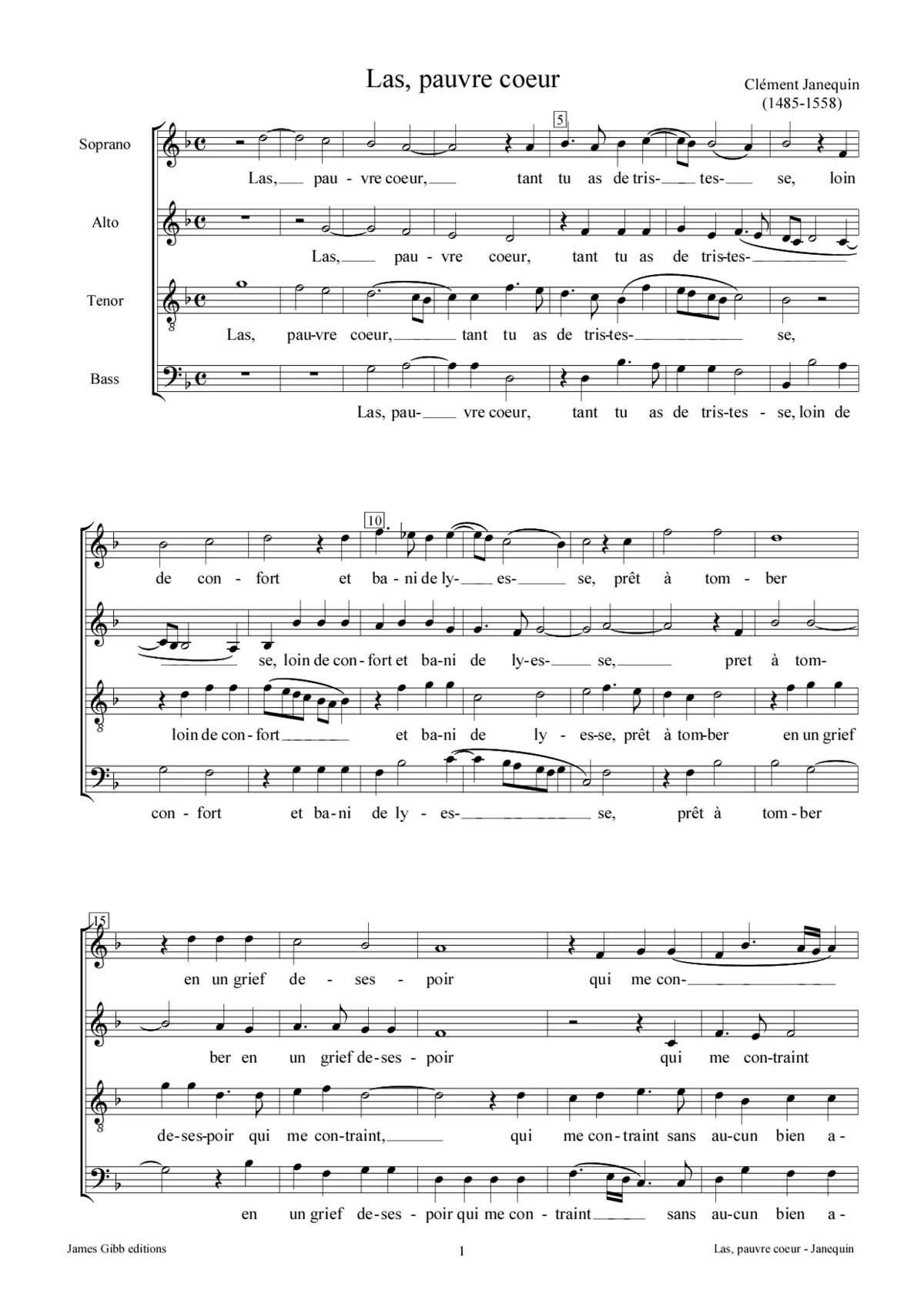 Las, pauvre cœur - Page 1