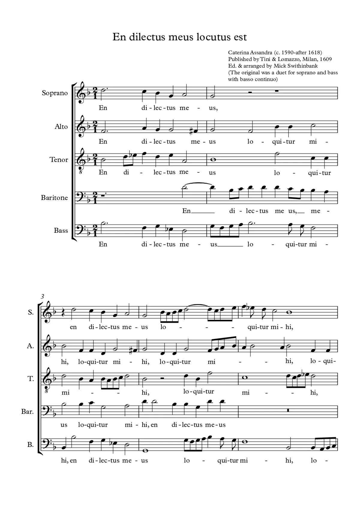 En dilectus meus - Page 1