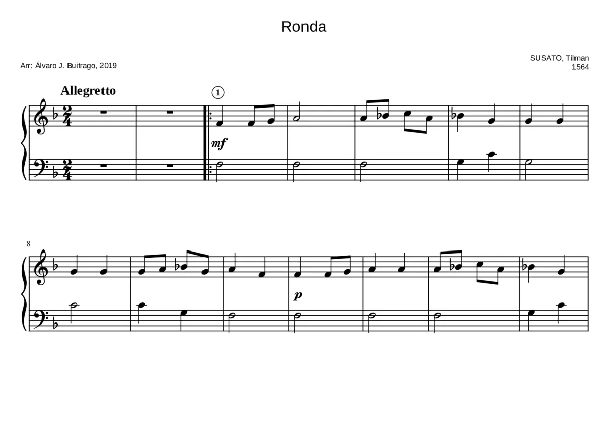 SUSATO Ronda - Arreglo - Page 1
