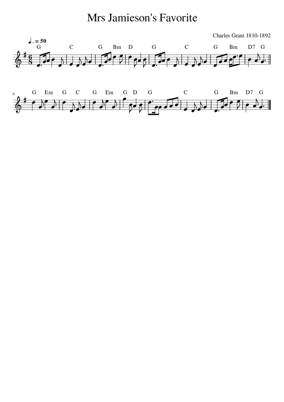 Mrs Jamieson's Favorite - Page 1