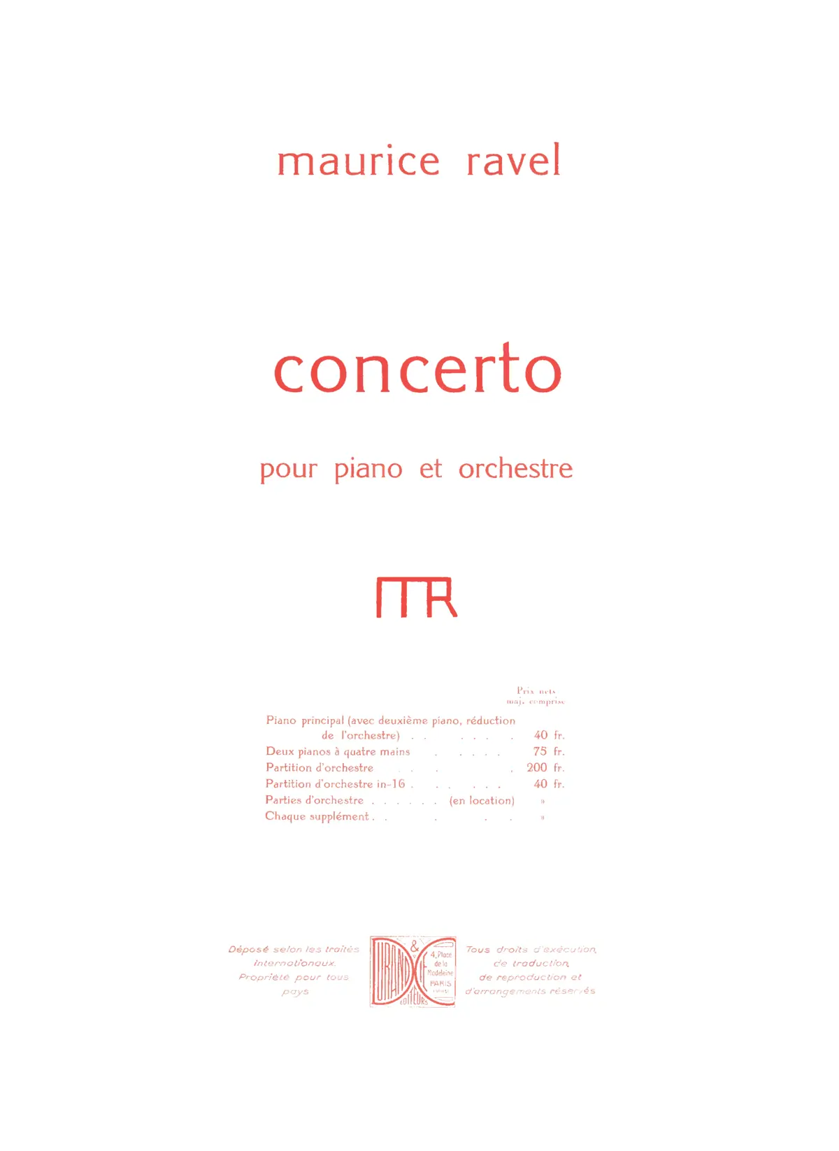Piano Concerto in G major - Page 1