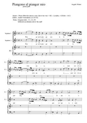 Piangono al pianger mio