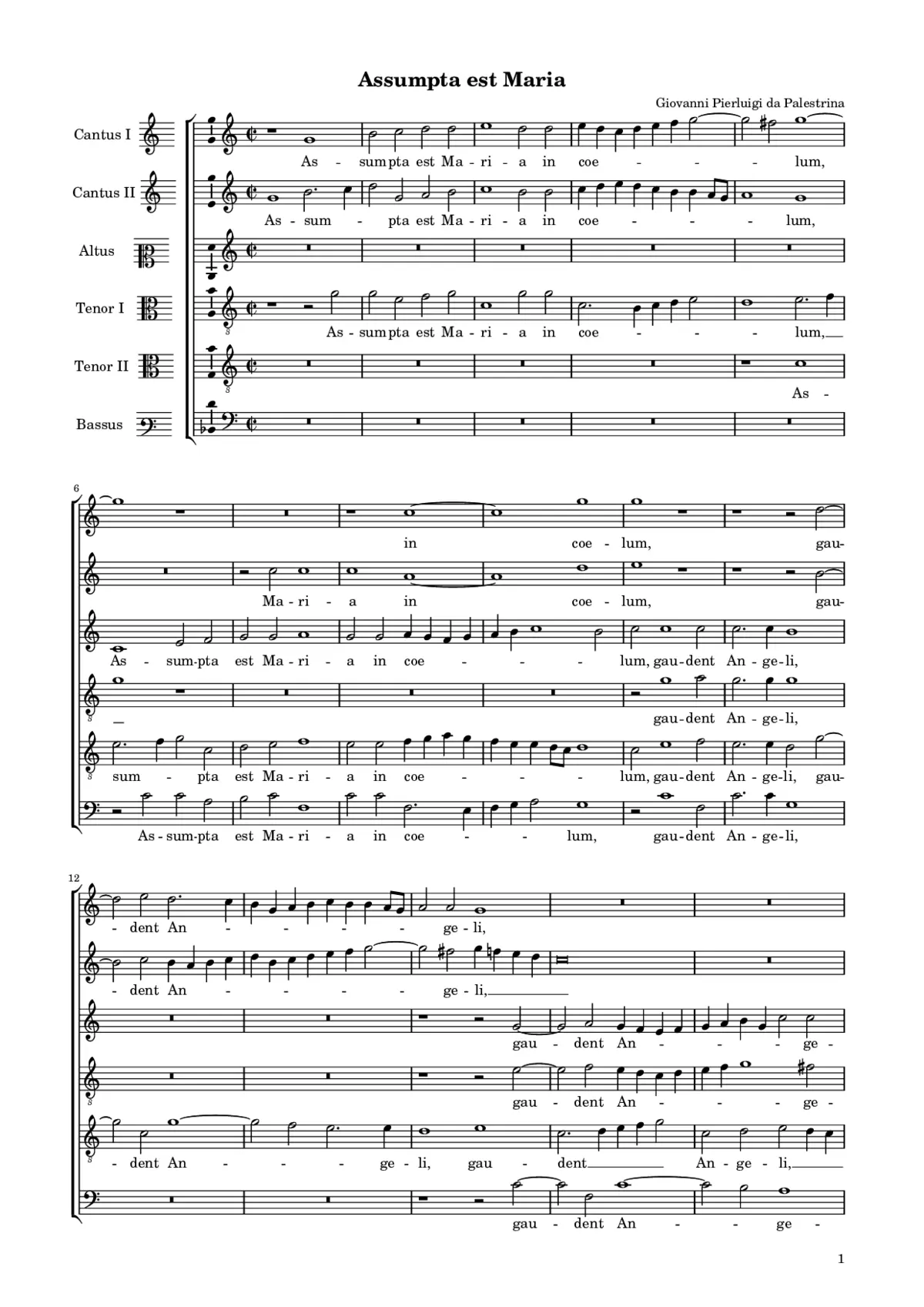 Assumpta est Maria a 6 - Page 1