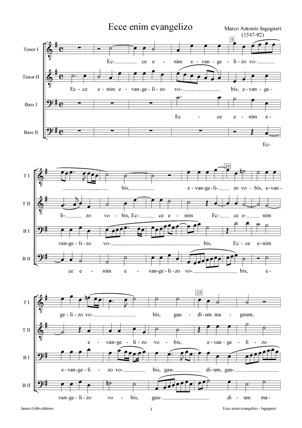 Ecce enim evangelizo - Page 1