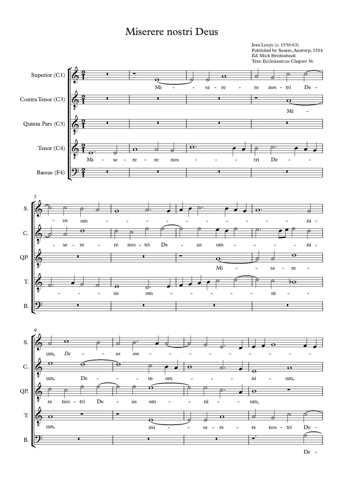 Miserere nostri Deus - Page 1