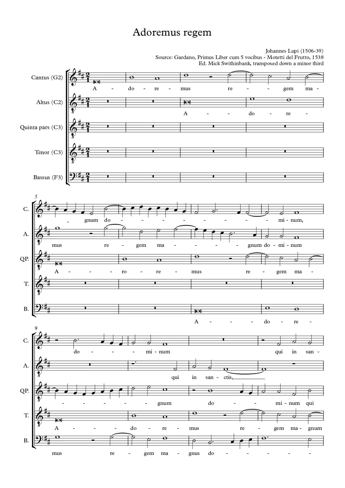 Adoremus regem - Page 1