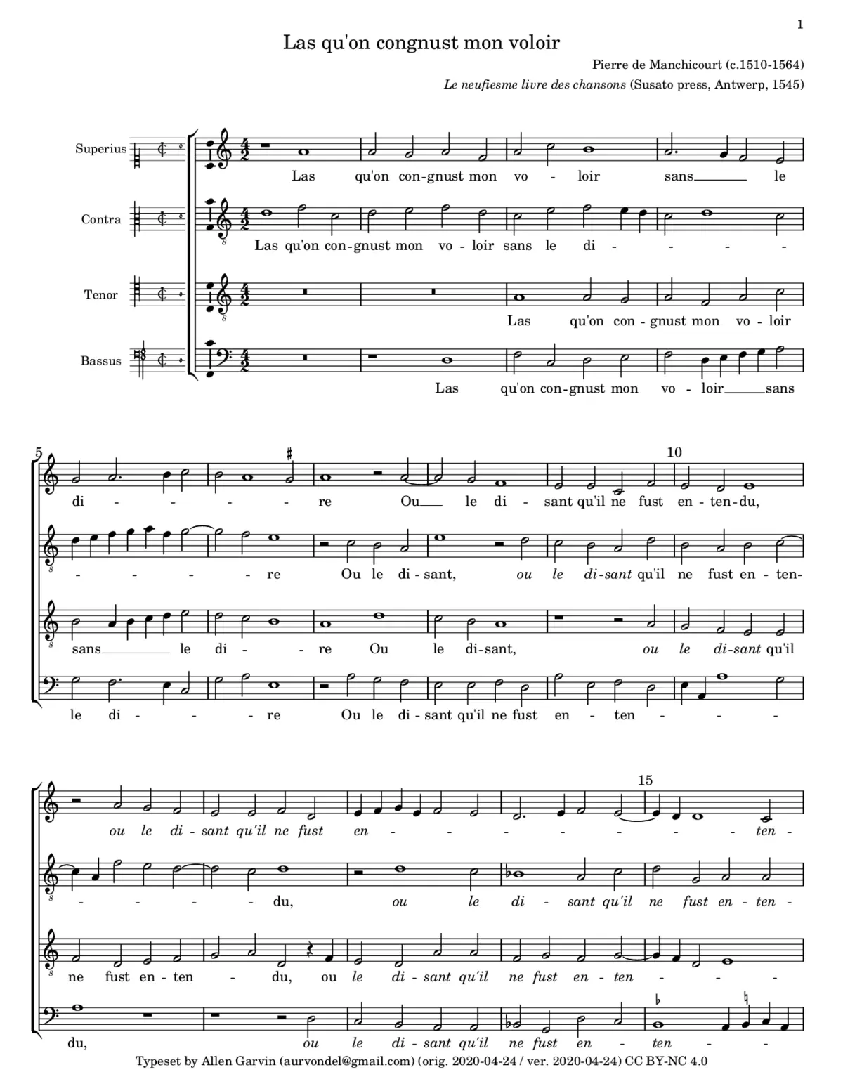 Las qu'on congnust - Page 1