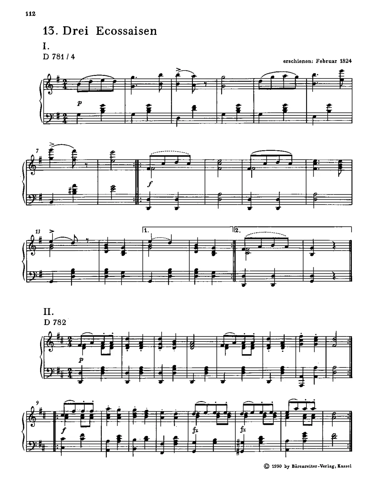 Ecossaise in D major - Page 1