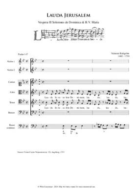 Lauda Jerusalem, Op. II, No. 15