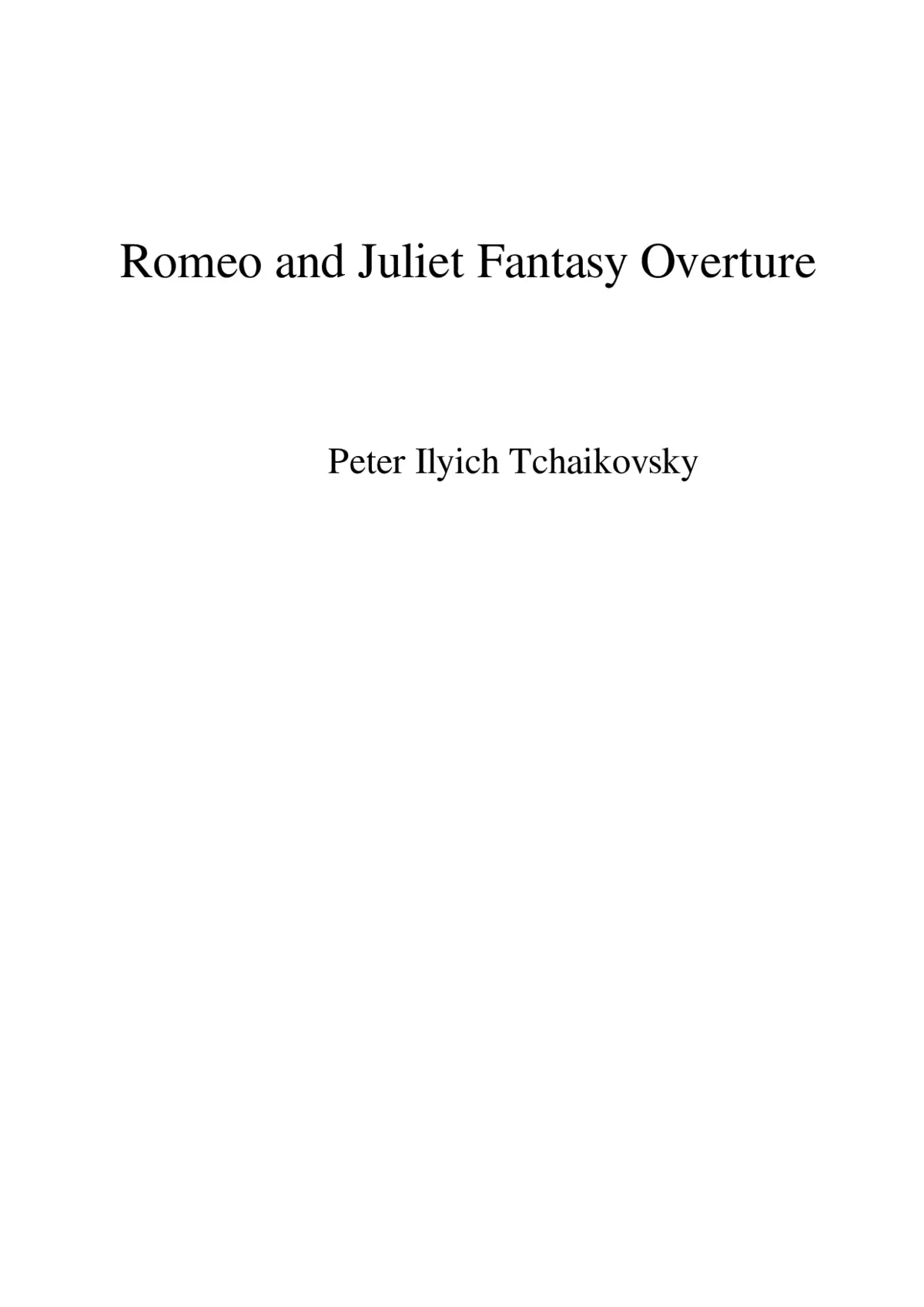 Romeo and Juliet (overture-fantasia) - Page 1