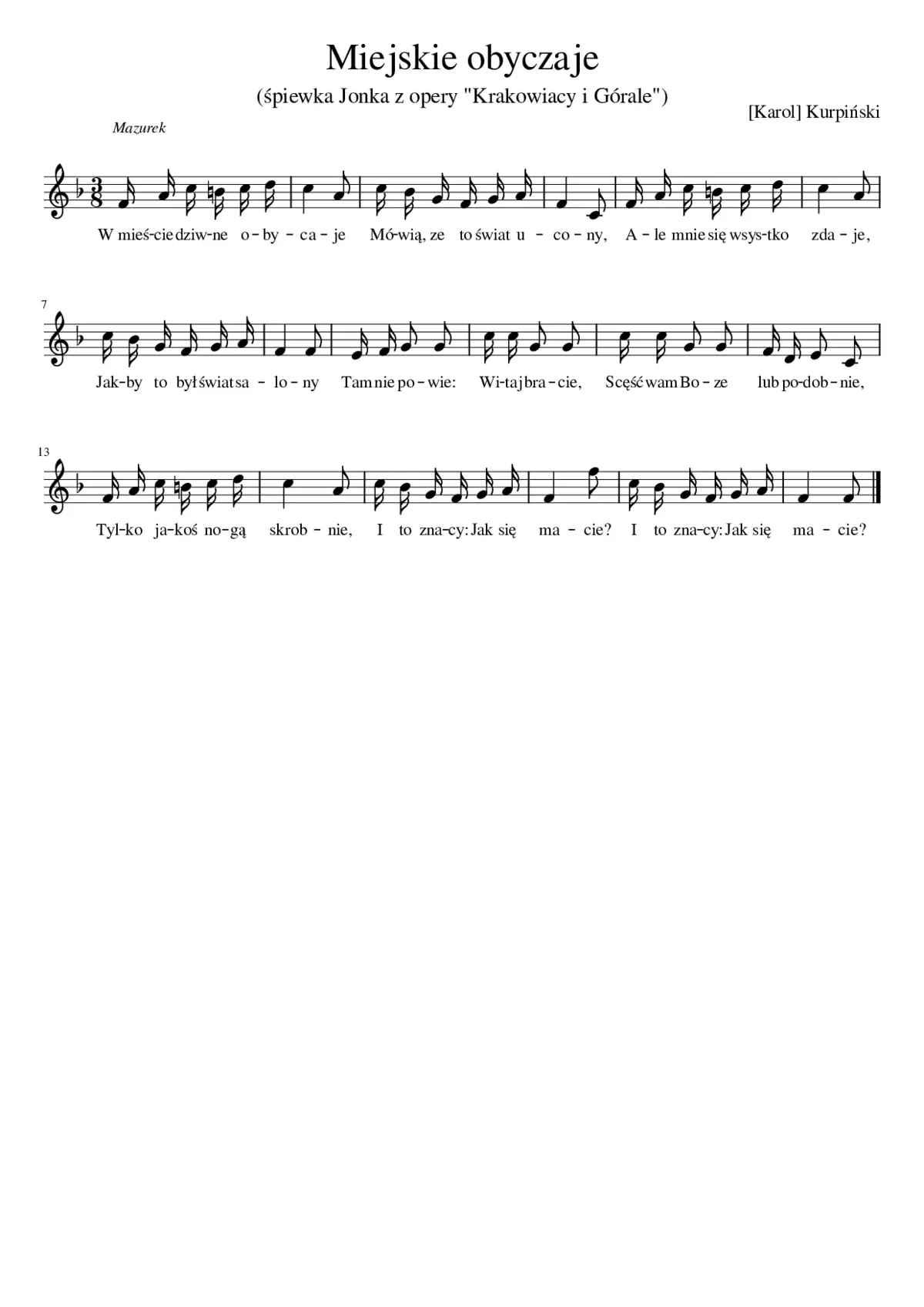 Miejskie obyczaje - Page 1