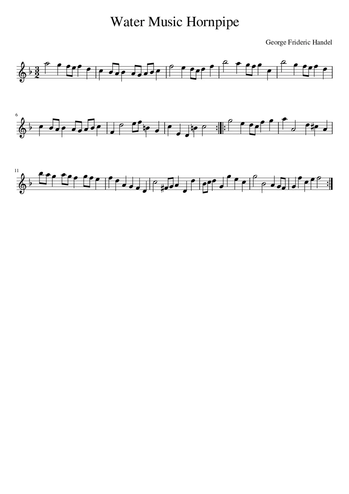 Water Music HWV 348-350 - Page 1