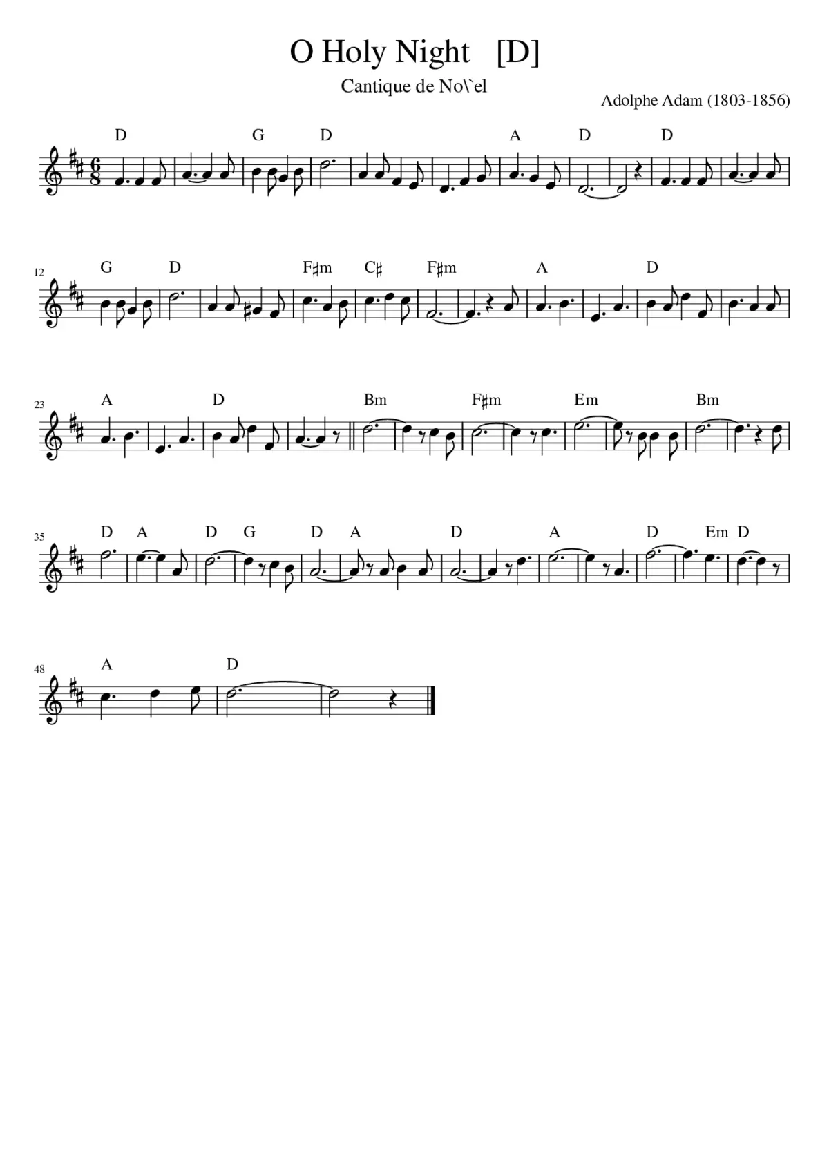 O Holy Night - Page 1