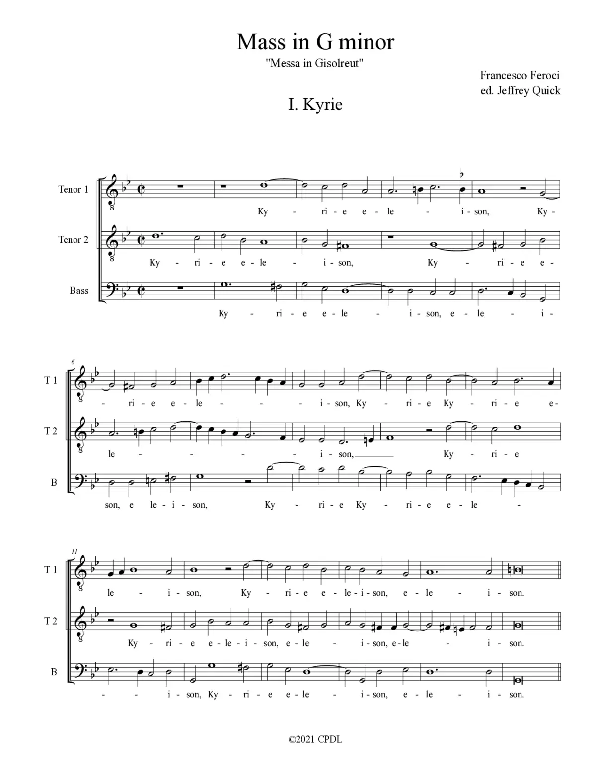 Mass in G minor - Page 1