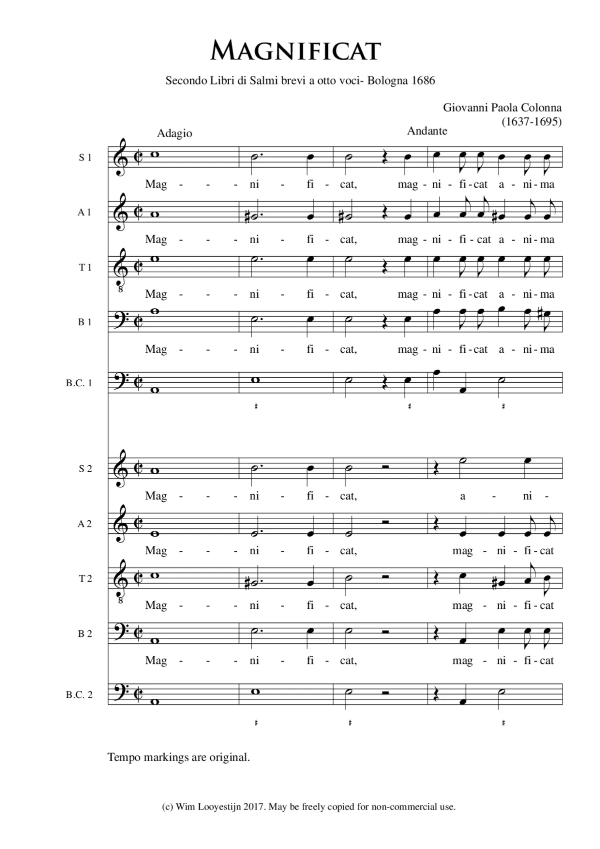 Magnificat - Page 1