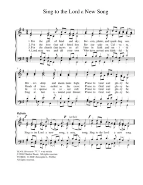 Sing to the Lord a new song
