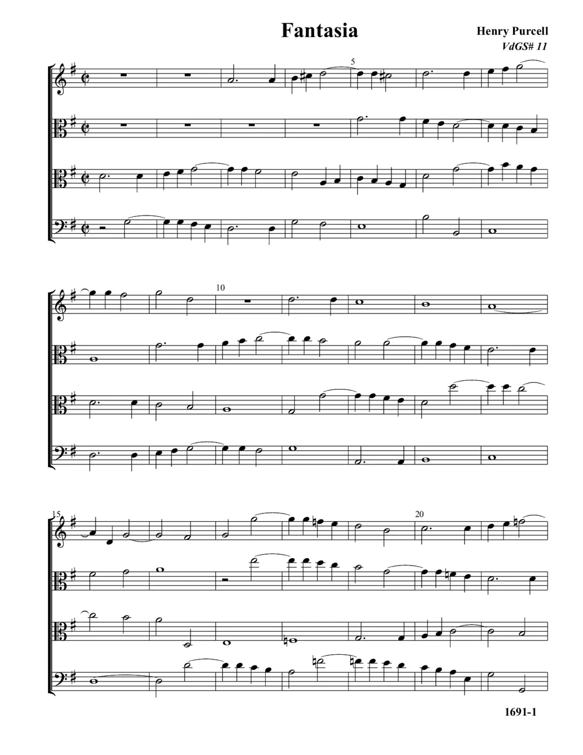 Fantasia in G minor - Page 1