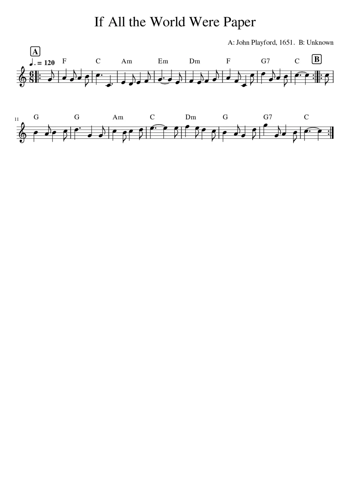 IF ALL THE WORLD WERE PAPER - Page 1