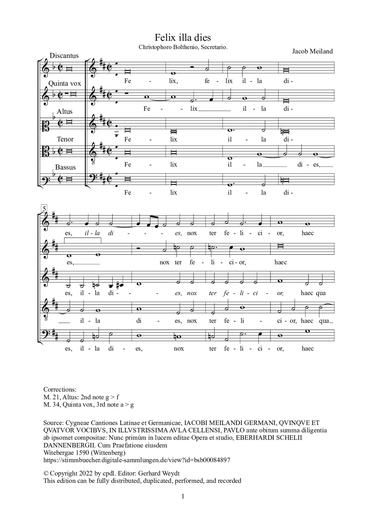 Felix illa dies - Page 1