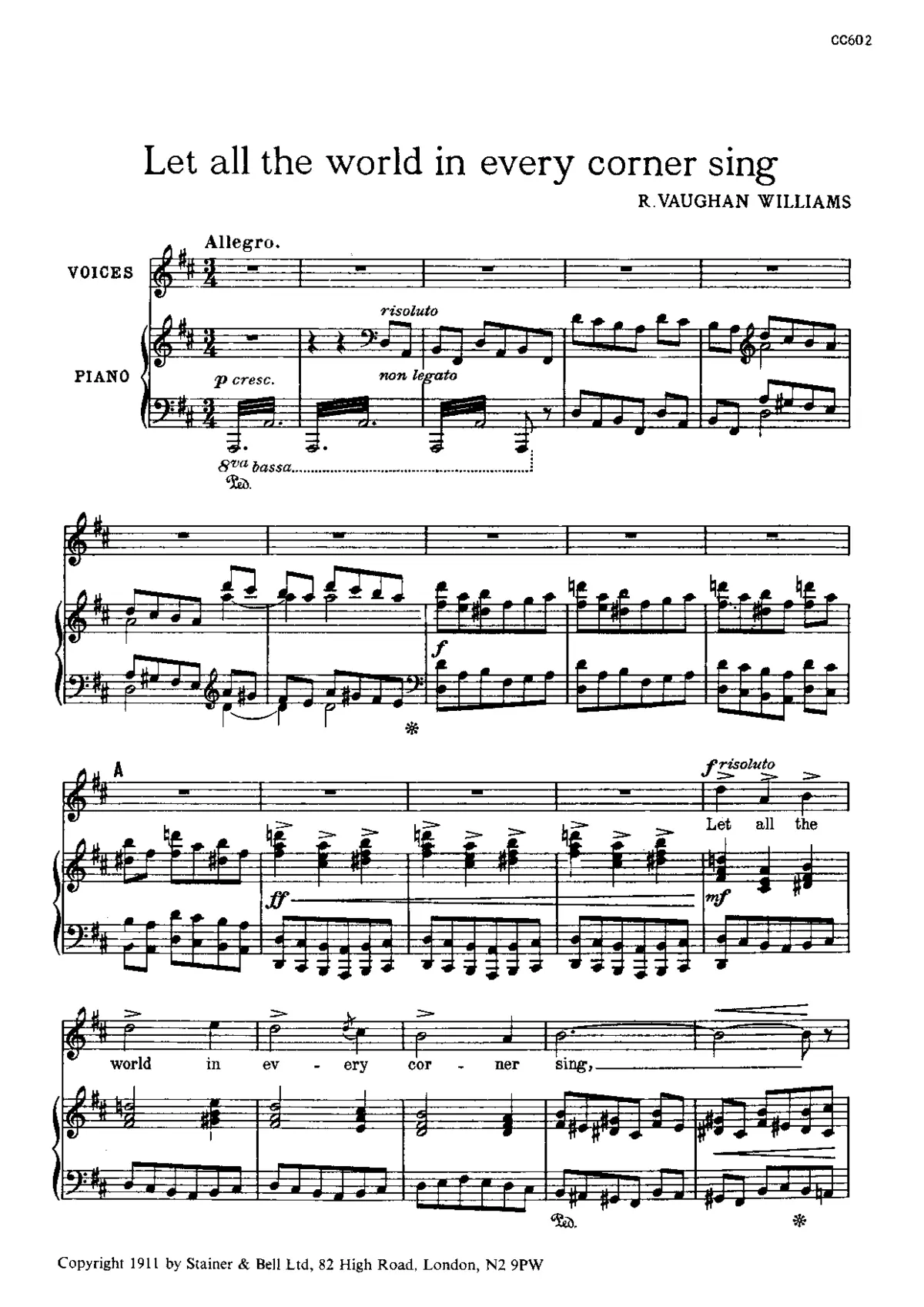 Let all the World in Every Corner Sing - Page 1