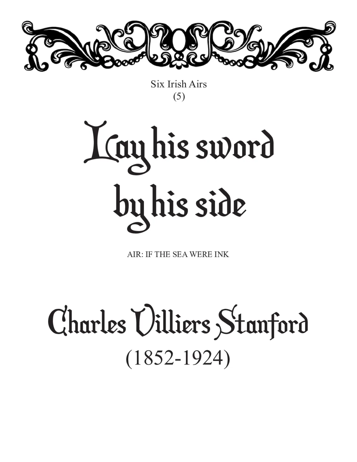 Lay his sword by his side - Page 1
