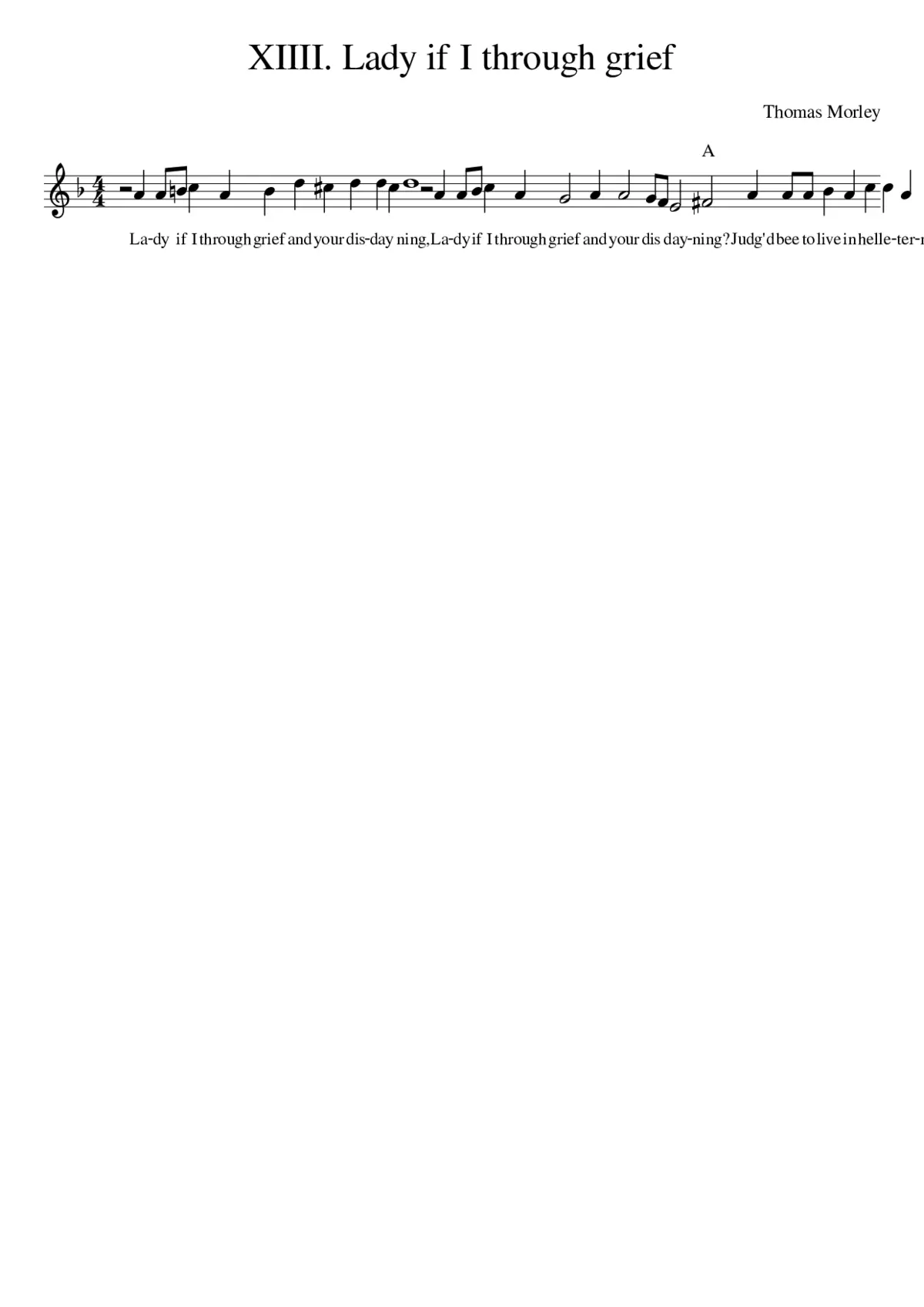 XIIII. Lady if I through grief - Page 1