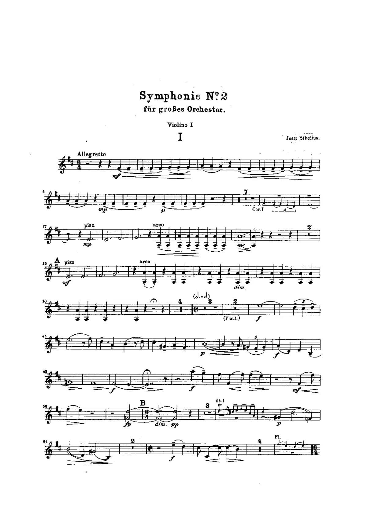 Symphony No.2 in D major - Page 1