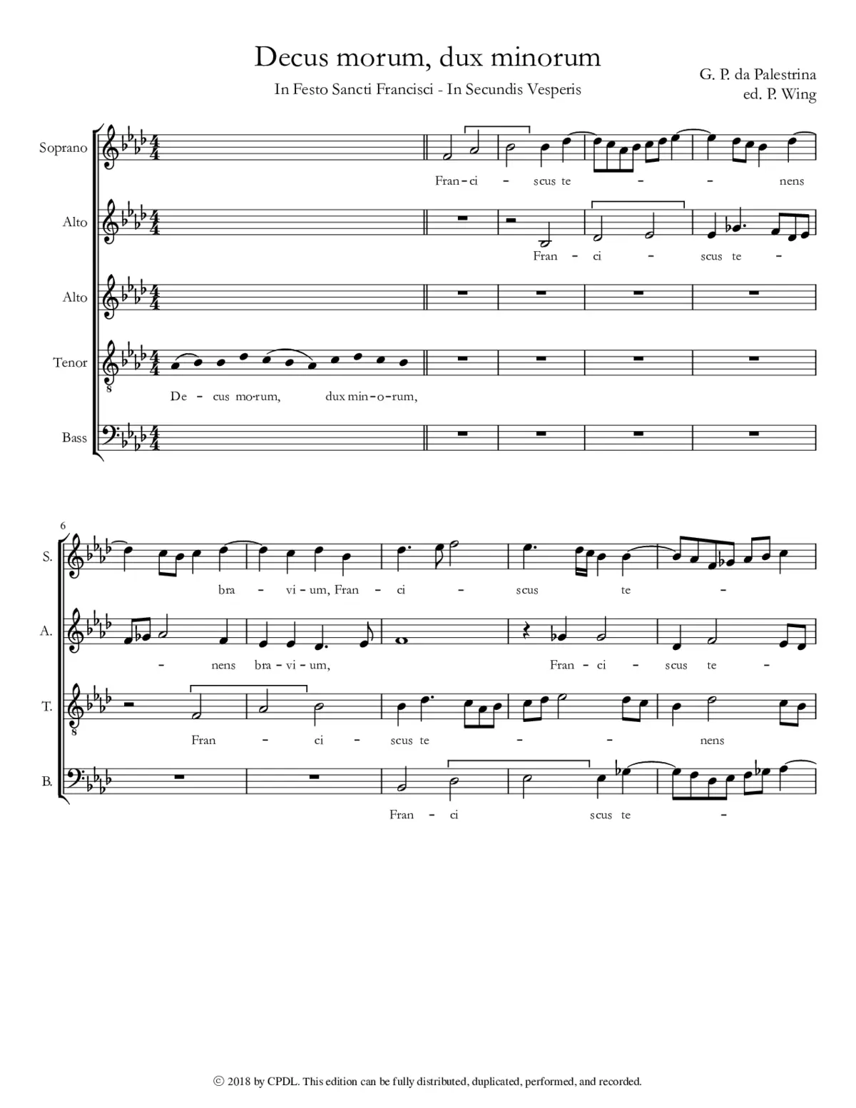 Decus morum, dux minorum - Page 1