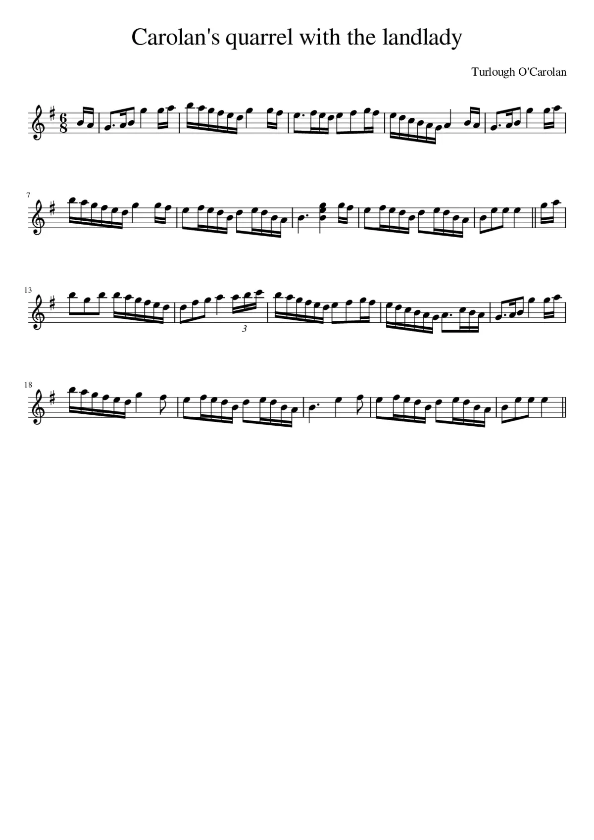 Carolan's Quarrel With The Landlady - Page 1