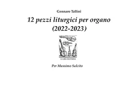 12 Pezzi liturgici per organo