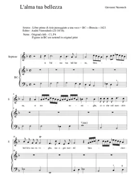 A l'alma tua bellezza