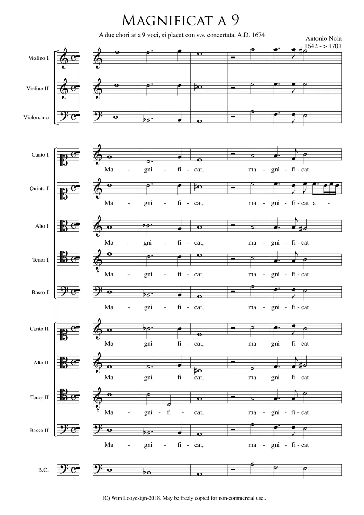 Magnificat a 9 voci - Page 1