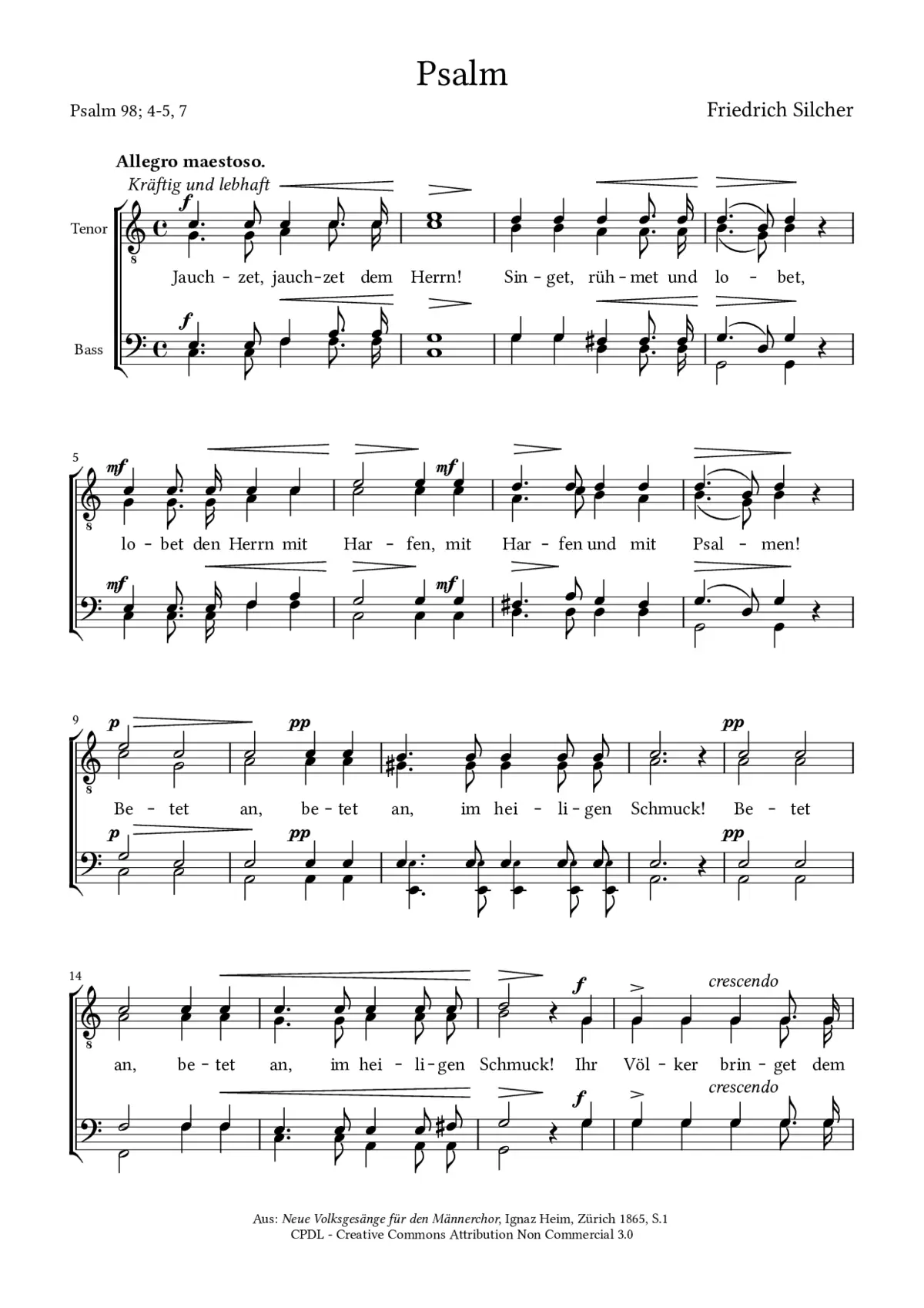 Jauchzet dem Herrn - Page 1
